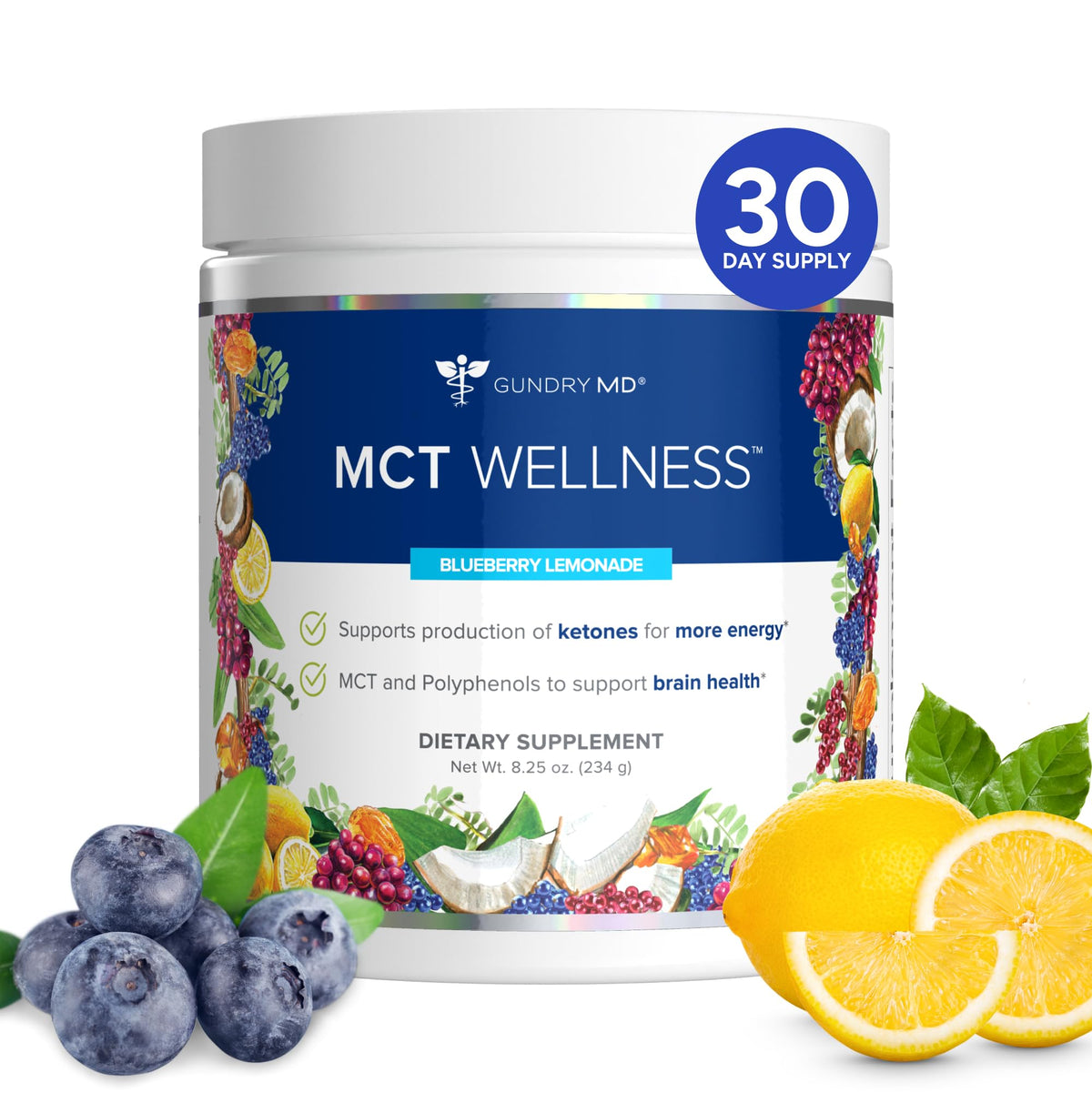 Gundry MD MCT Wellness Powder to Support Energy, Ketone Production and Brain Health, Keto Friendly, Sugar Free - FENGGESTORE20