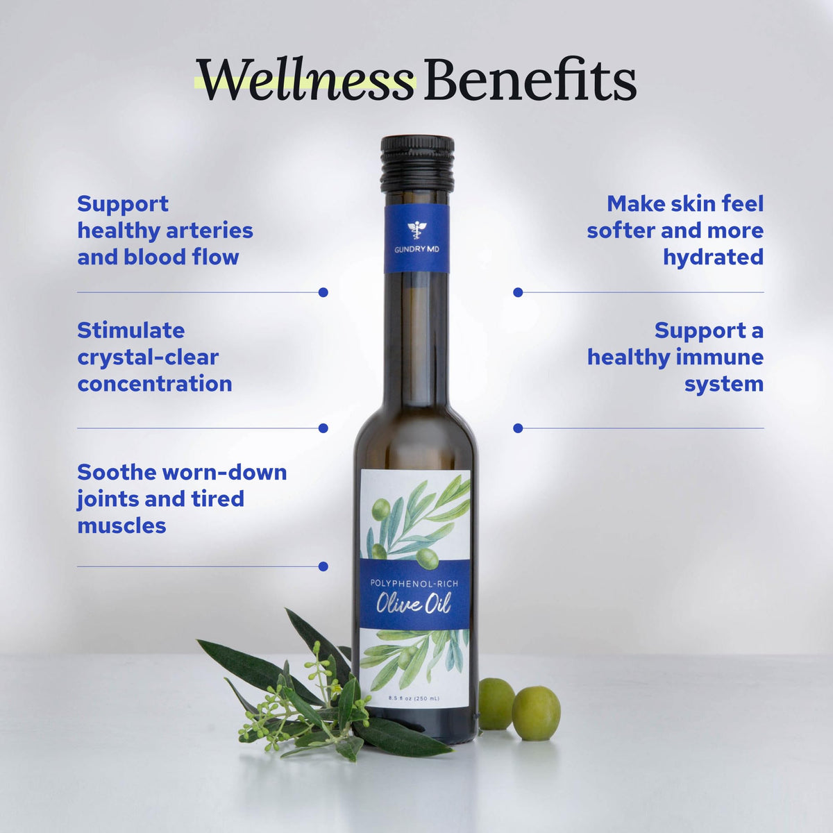 Gundry MD® Organic Extra Virgin First Cold Press Moroccan Polyphenol Rich Olive Oil (Olive Oil) (1) - FENGGESTORE20