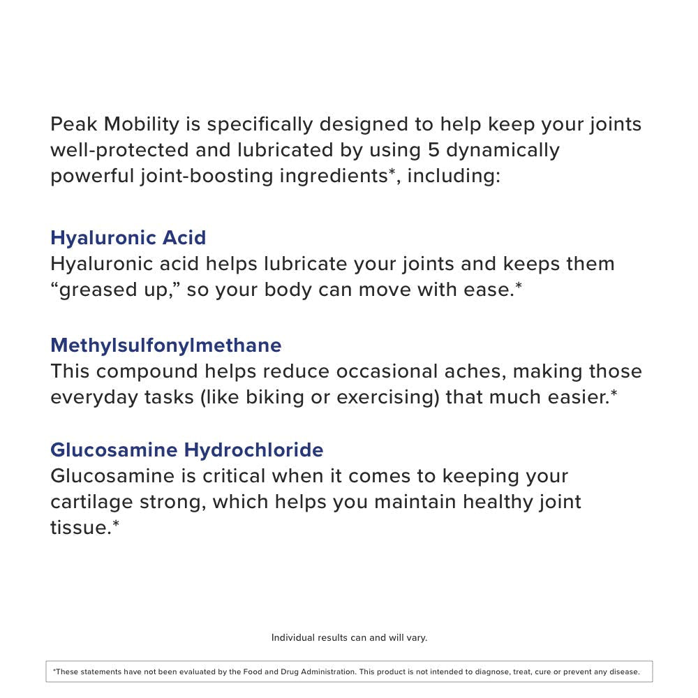 Gundry MD® Peak Mobility Plus Advanced Joint and Flexibility Support Formula, 60 Count - FENGGESTORE20