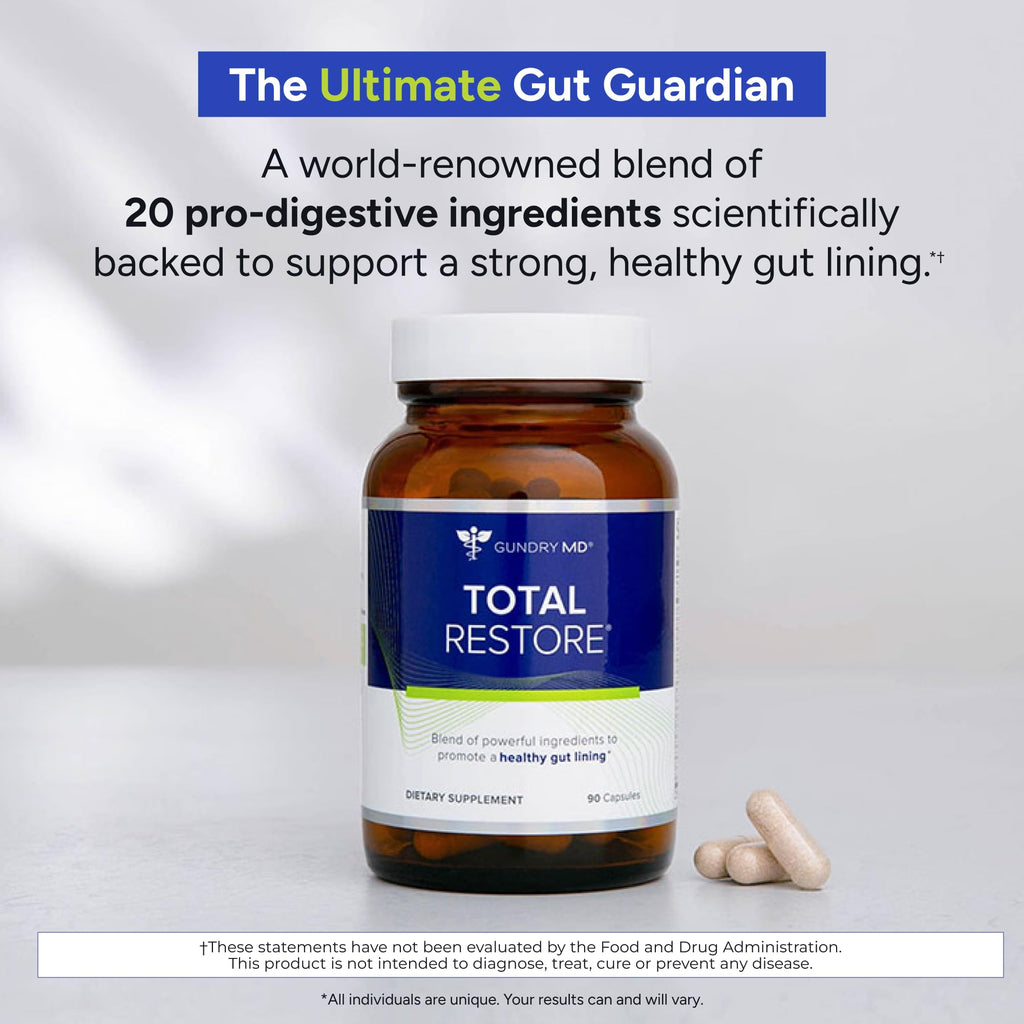 Gundry MD Total Restore Gut Lining Support, Digestive Supplement for Gastrointestinal Wellness, Gut Health Supplement - FENGGESTORE20