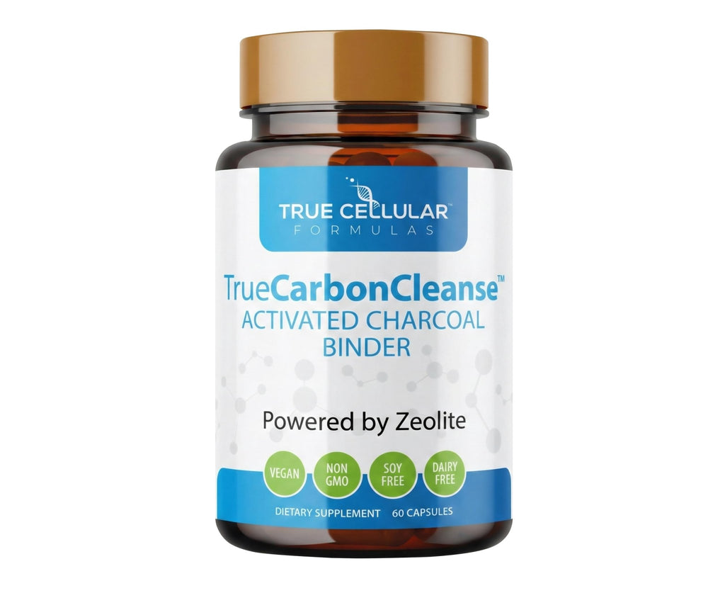 Gut Detox & Liver Cleanse - Organic Activated Charcoal Capsules with Clinoptilolite Zeolite Binder - TrueCarbonCleanse™ Carbon Supplement - 60 Bamboo Charcoal Pills - FENGGESTORE20