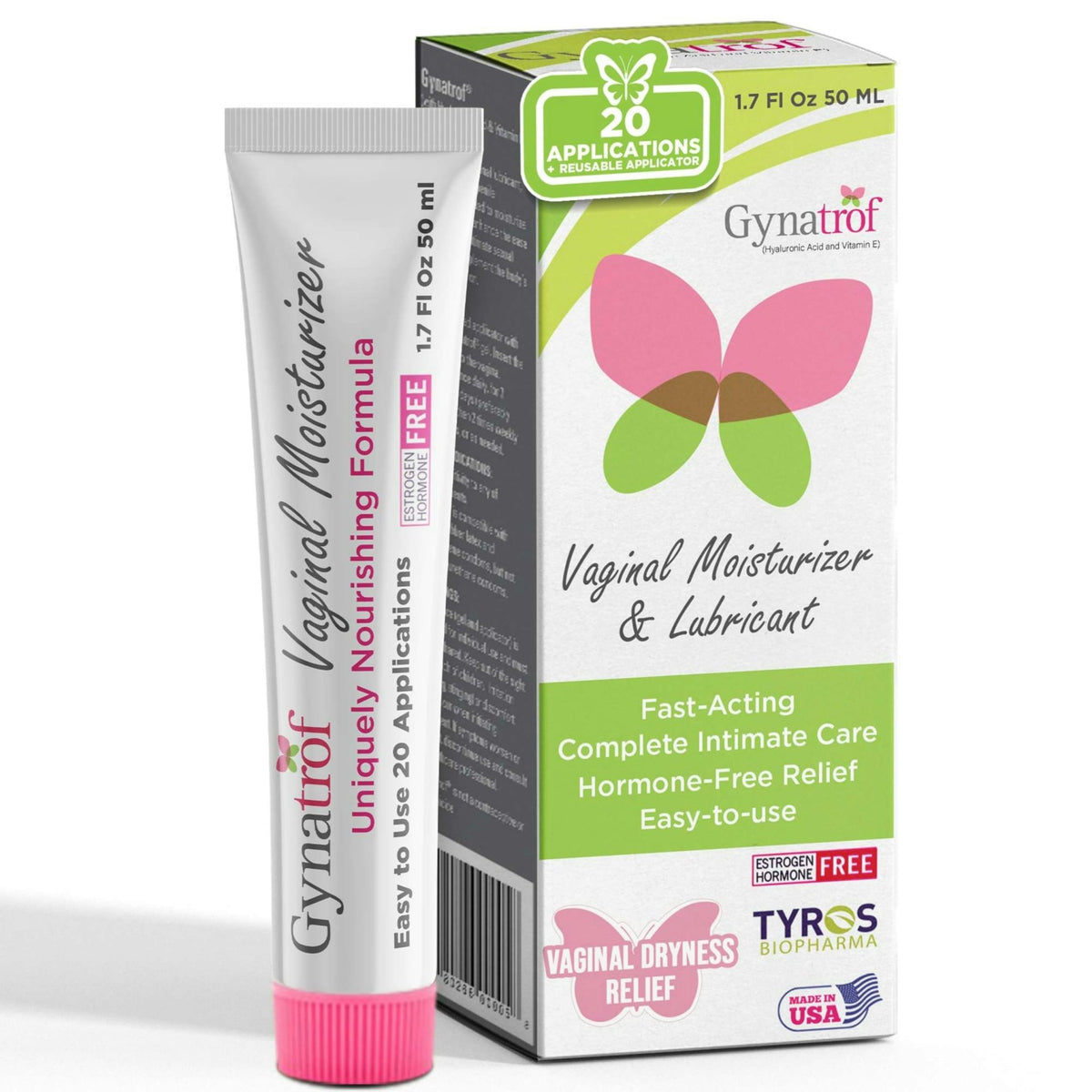 Gynatrof Vaginal Moisturizer, Long-Lasting for Vaginal Dryness & Irritation, Hormone-Free Hyaluronic Acid & Vitamin E Feminine Care, Daily Hydration For Intimate Feminine Care, 1.7 fl oz - FENGGESTORE20