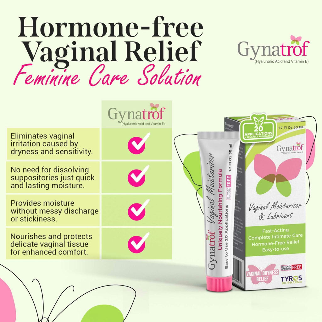 Gynatrof Vaginal Moisturizer, Long-Lasting for Vaginal Dryness & Irritation, Hormone-Free Hyaluronic Acid & Vitamin E Feminine Care, Daily Hydration For Intimate Feminine Care, 1.7 fl oz - FENGGESTORE20