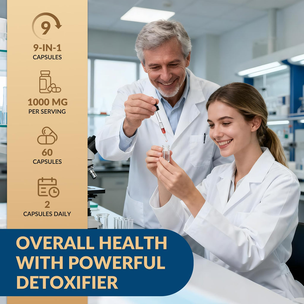 GZ HAOYUAN Zeolite Detox Capsules – Clinoptilolite Zeolite Supplement with Milk Thistle, Chlorella, Curcumin & PQQ for Gut, Liver & Full Body Detox Cleanse, - FENGGESTORE20
