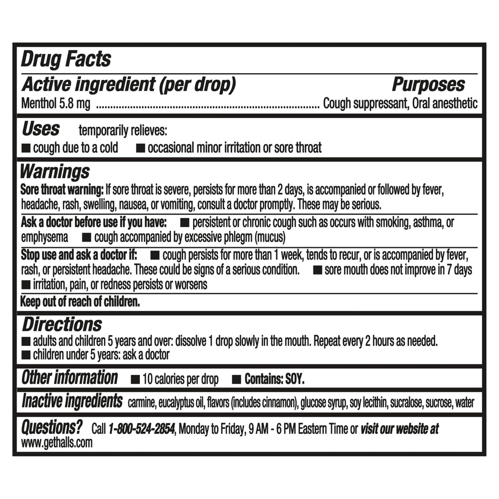 Halls Cough and Throat Relief Cherry Cough Drops, Bulk Pack, 250 Drops - FENGGESTORE20