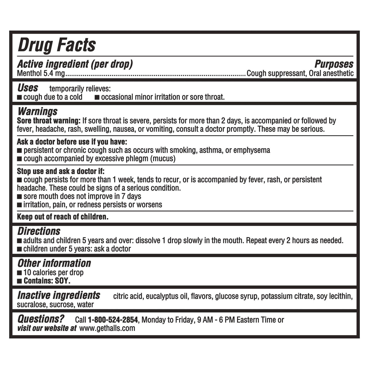 HALLS Cough and Throat Relief Mentho-Lyptus Cough Drops, Value Pack, 80 Drops - FENGGESTORE20