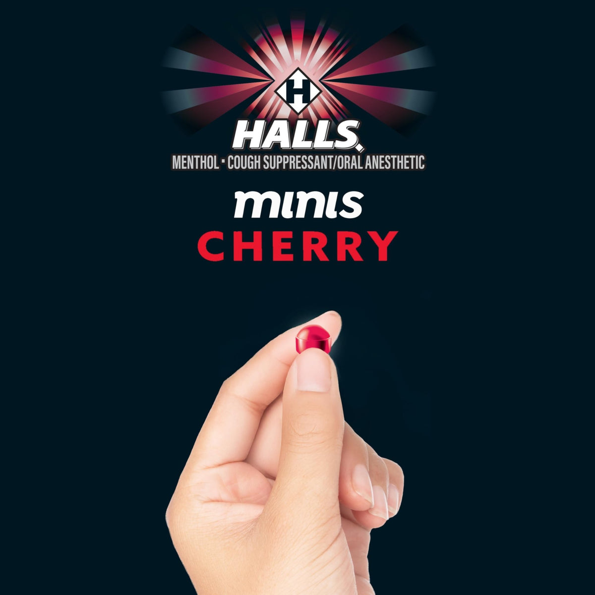 HALLS Minis Cherry Flavor Sugar Free Cough Drops, 48 Drops - FENGGESTORE20