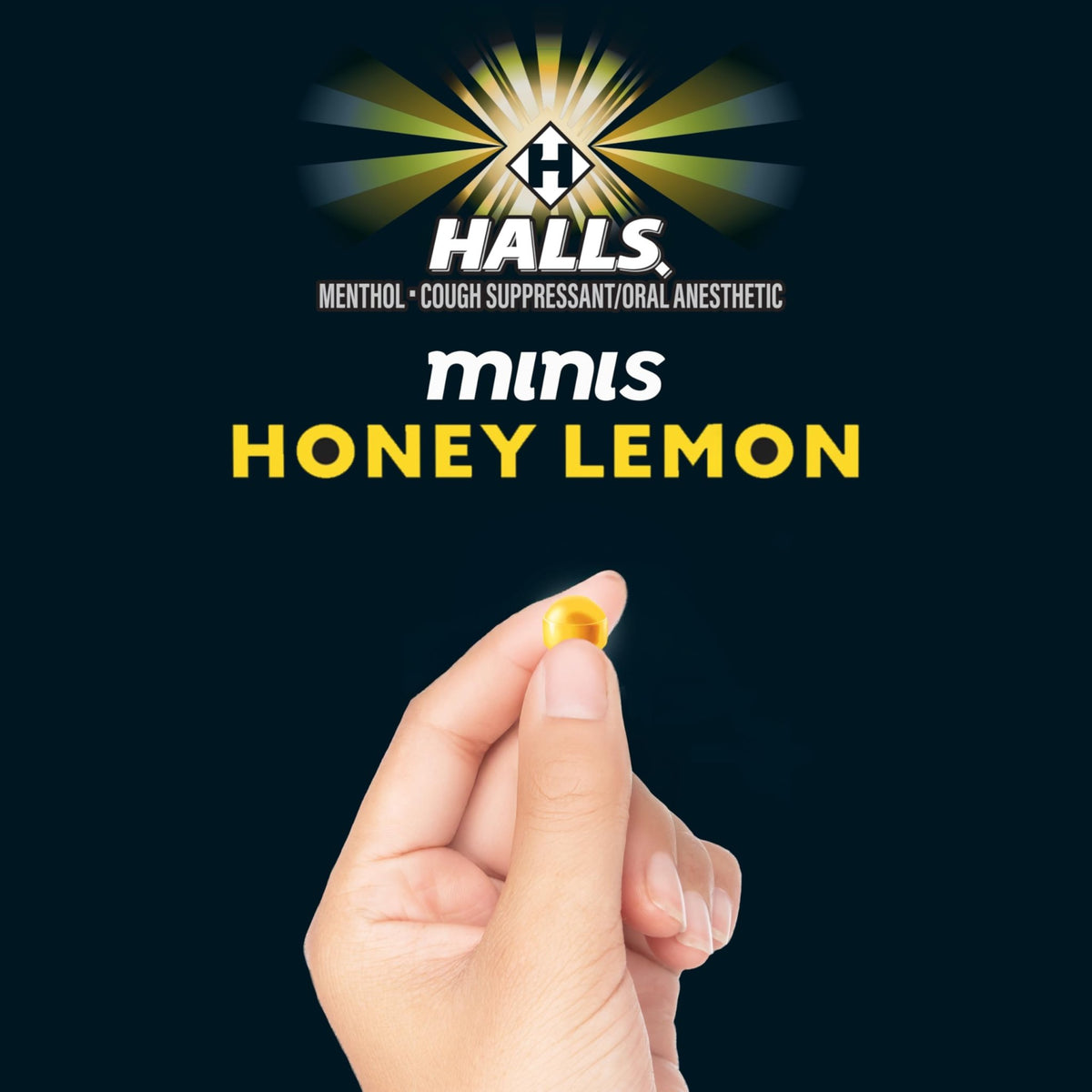 Halls Minis Honey Lemon Flavor Sugar Free Cough Drops, 48 Drops - FENGGESTORE20