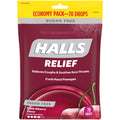 HALLS Relief Sugar Free Black Cherry Flavor Cough Drops, Economy Pack, 1 Bag (70 Total Drops) - FENGGESTORE20