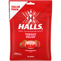 HALLS Throat Relief Strawberry Cough Drops, Value Pack, 80 Drops - FENGGESTORE20