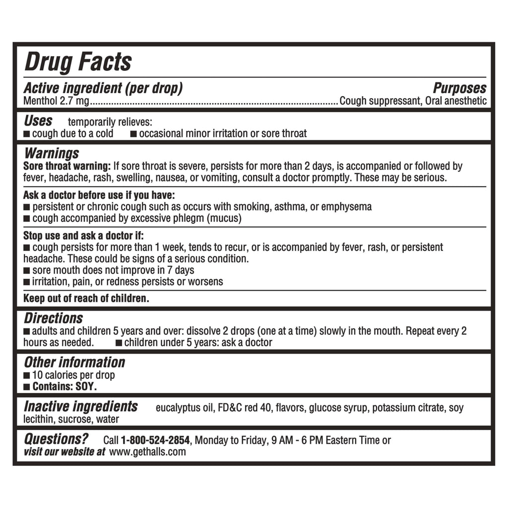 HALLS Throat Relief Strawberry Cough Drops, Value Pack, 80 Drops - FENGGESTORE20