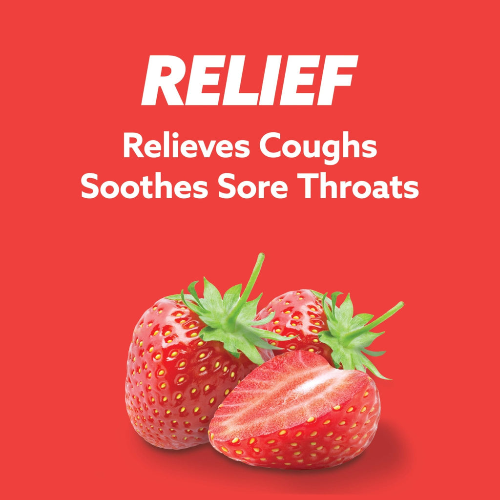 HALLS Throat Relief Strawberry Cough Drops, Value Pack, 80 Drops - FENGGESTORE20