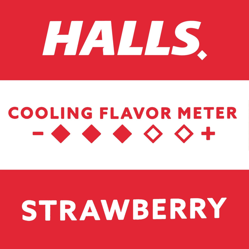 HALLS Throat Relief Strawberry Cough Drops, Value Pack, 80 Drops - FENGGESTORE20