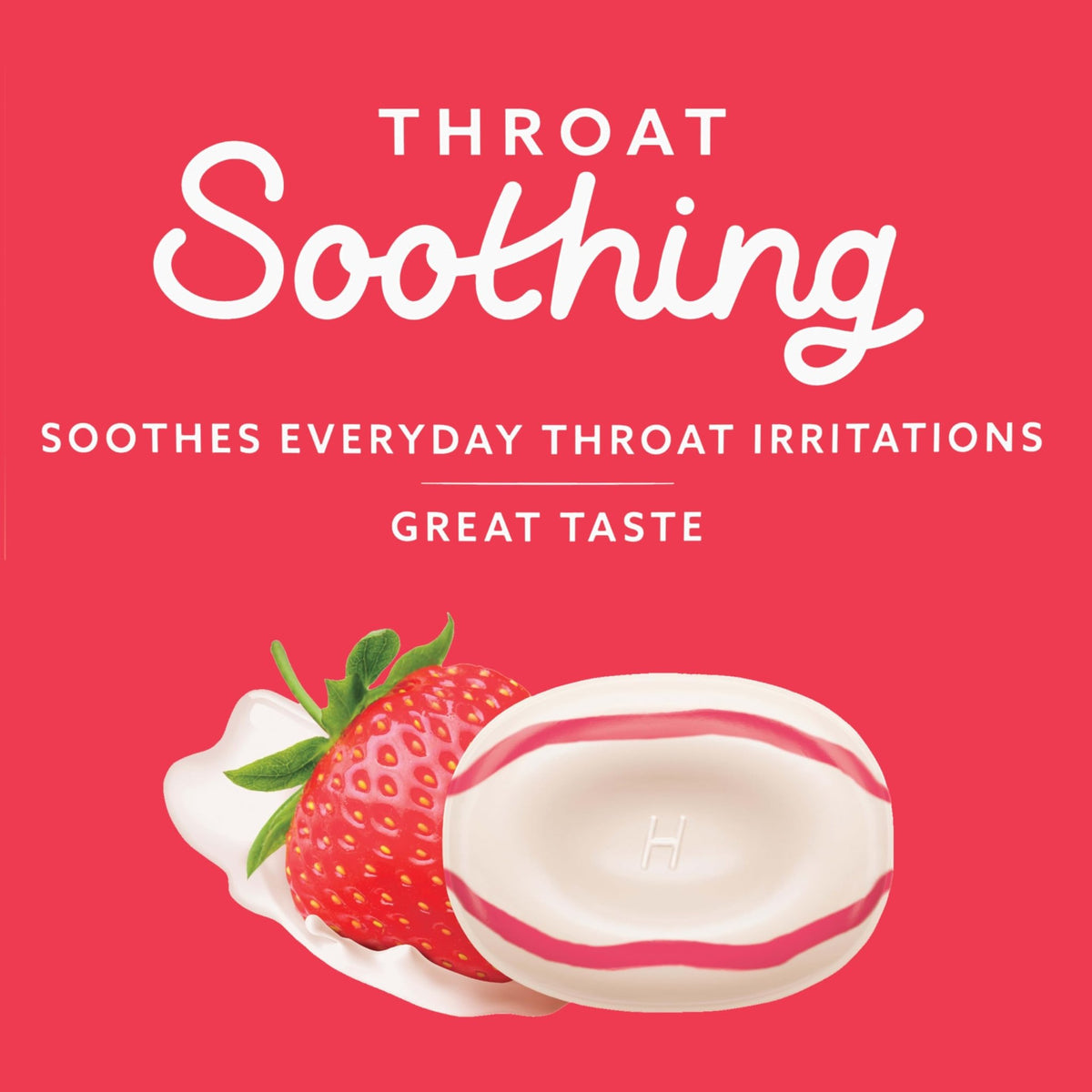 HALLS Throat Soothing Creamy Strawberry Throat Drops, 70 Drops - FENGGESTORE20