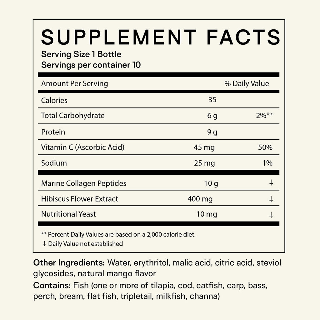 Happy Aging Marine Collagen Peptides Glow Shot 10,000mg - Liquid Collagen for Women with Liposomal Delivery - Promotes Skin Hydration, Elasticity & Radiance - Supports Hair & Nails, 10 Shots - FENGGESTORE20