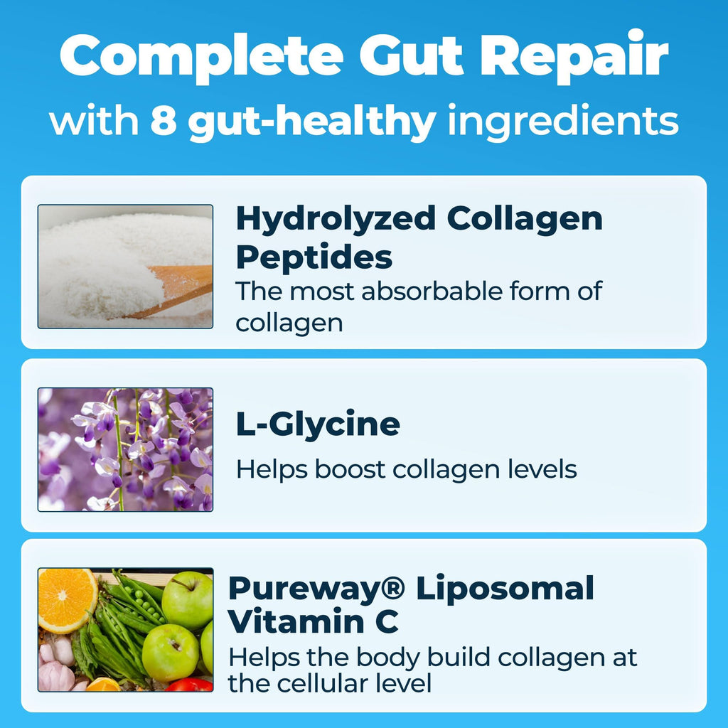 Happy Mammoth Complete Gut Repair Probiotic, Prebiotic, Fiber & Collagen Supplement for Gut Health, Digestion, Healthy Gut Microbiome, Reduces Constipation - FENGGESTORE20