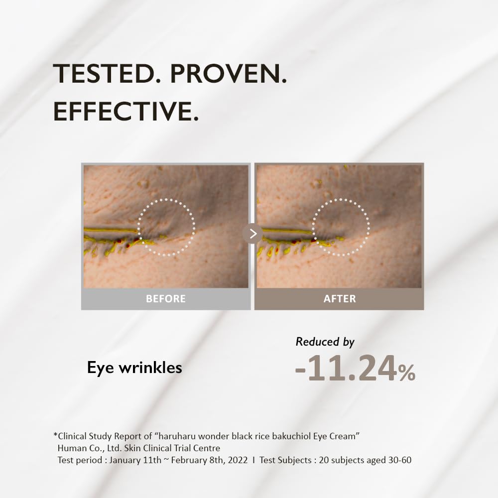 Haruharu Wonder Black Rice Bakuchiol Eye Cream 0.67 fl.oz / 20ml | Anti-Aging, Wrinkle Care, Natural Retinol Alternative - FENGGESTORE20