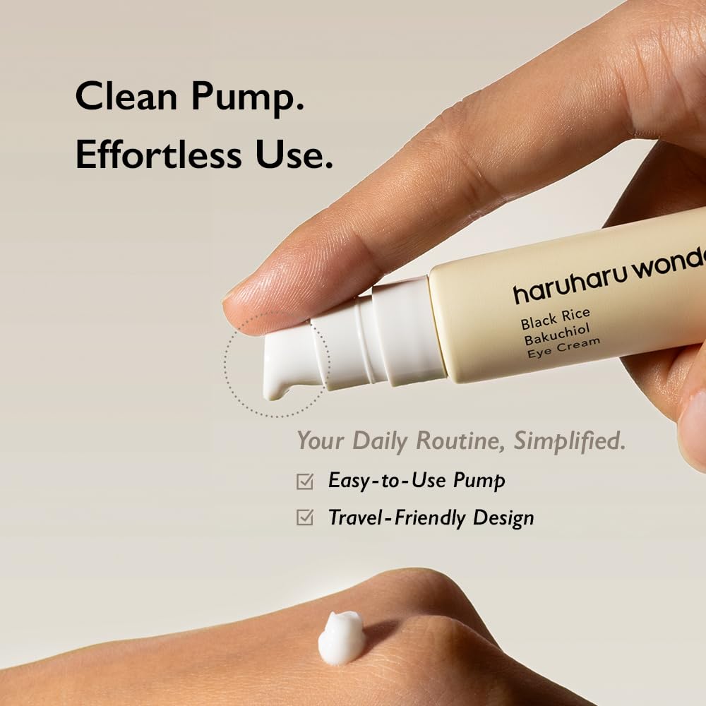 Haruharu Wonder Black Rice Bakuchiol Eye Cream 0.67 fl.oz / 20ml | Anti-Aging, Wrinkle Care, Natural Retinol Alternative - FENGGESTORE20