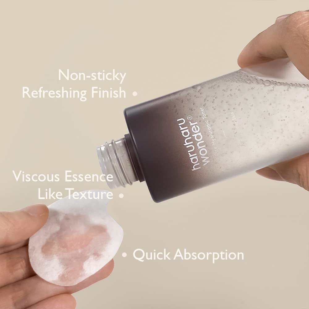 haruharu Wonder Black Rice Hyaluronic Toner for Sensitive Skin, Alcohol Free, Fragrance Free, Deep Hydration - FENGGESTORE20