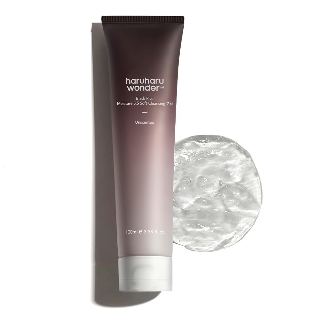 HARUHARU wonder Black Rice Moisture 5.5 Soft Cleansing Gel, Gentle Daily Cleanser, Low 5.5pH, Moisture Balance, Soap Free - FENGGESTORE20