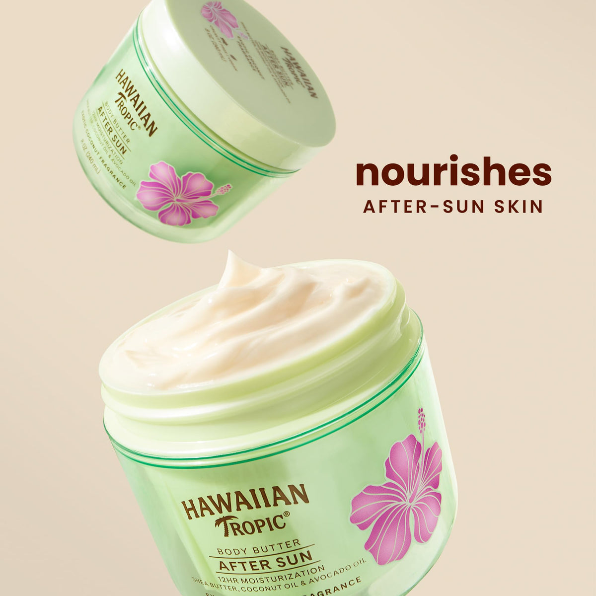 Hawaiian Tropic After Sun Body Butter with Coconut Oil, 8oz, After Sun Lotion, Moisturizing Body Lotion, After Sun Moisturizer - FENGGESTORE20
