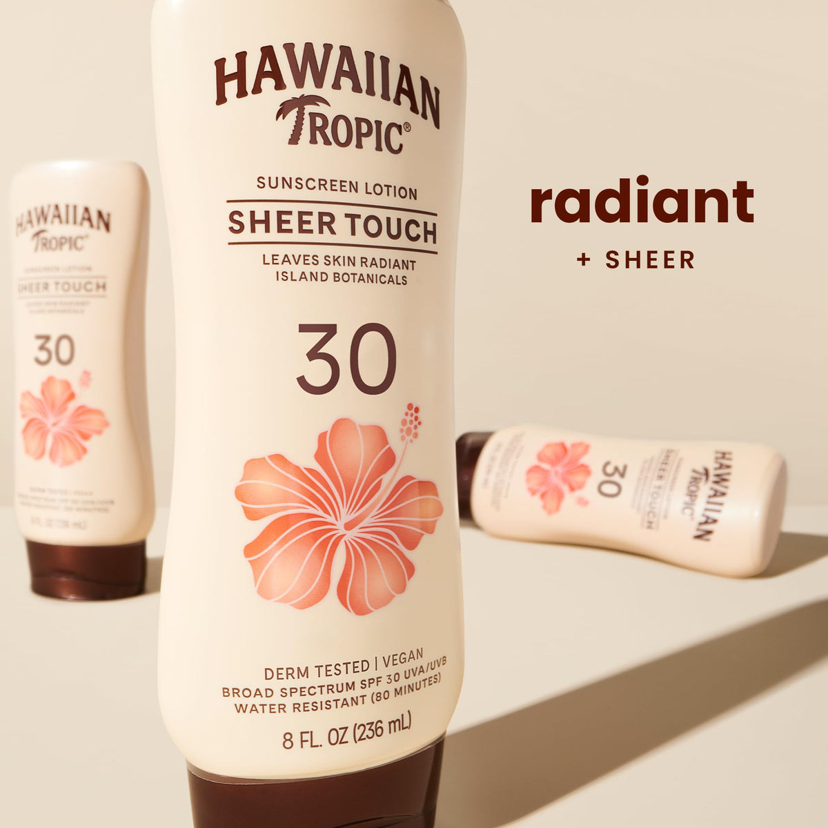 Hawaiian Tropic Sheer Touch Lotion Sunscreen, Moisturizing Broad-Spectrum Protection, SPF 30, Sun, Mango, 8 Oz - FENGGESTORE20