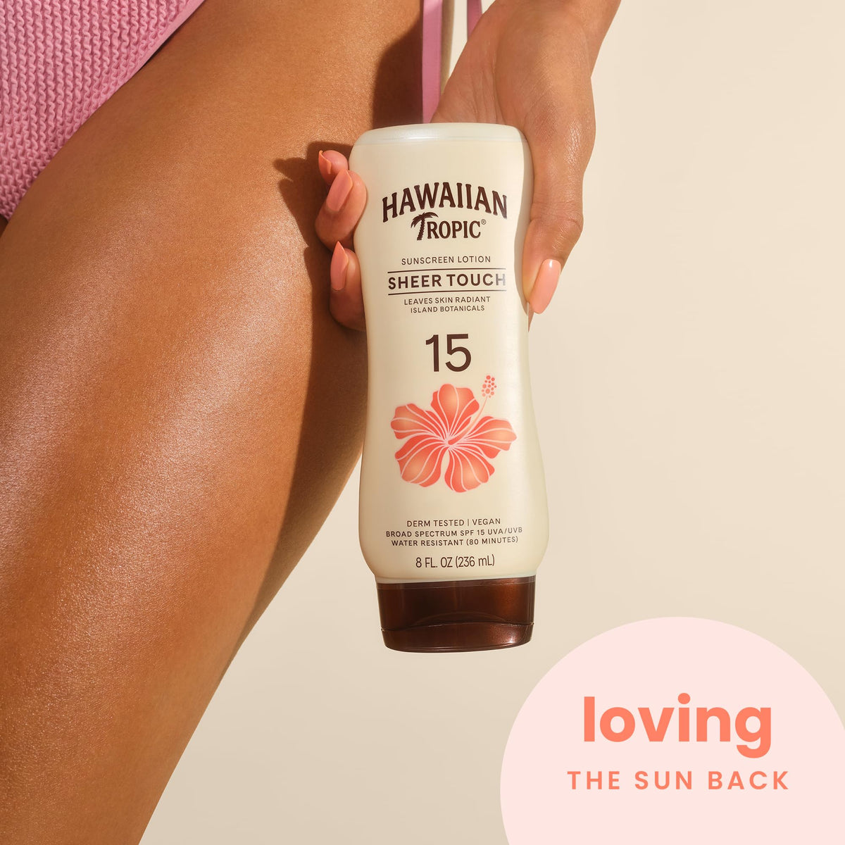 Hawaiian Tropic Sunscreen Sheer Touch Broad Spectrum Sun Care Sunscreen Lotion - SPF 15, 8 Ounce - FENGGESTORE20