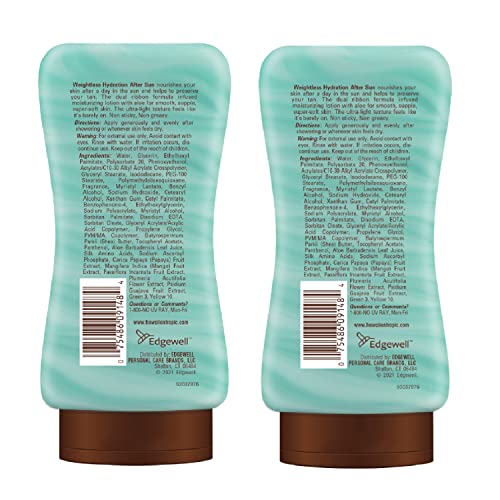 Hawaiian Tropic Weightless Hydration After Sun Lotion with Aloe, 6Fl Oz Twin Pack, Hawaiian Tropic Lotion, Moisturizing Lotion - FENGGESTORE20