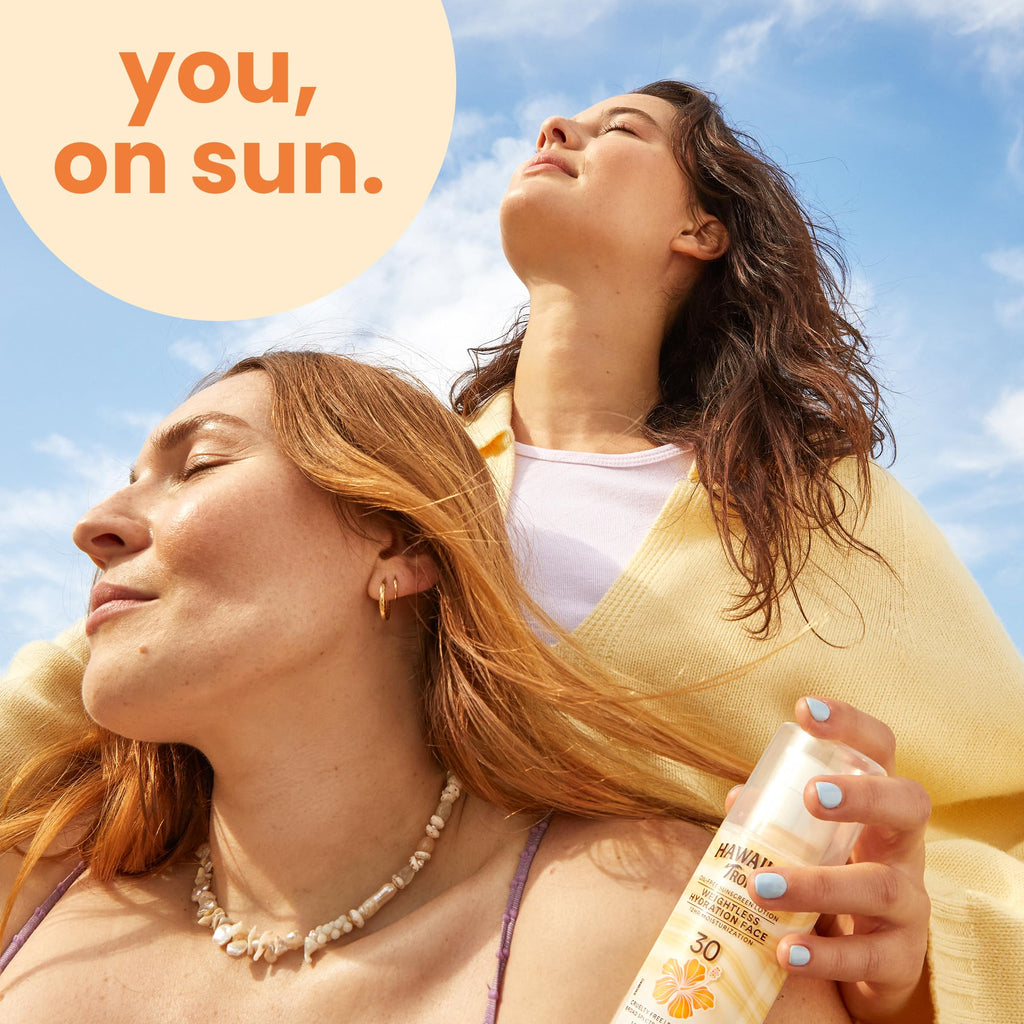 Hawaiian Tropic Weightless Hydration Lotion Sunscreen for Face SPF 30, 1.7oz | Travel Size - FENGGESTORE20