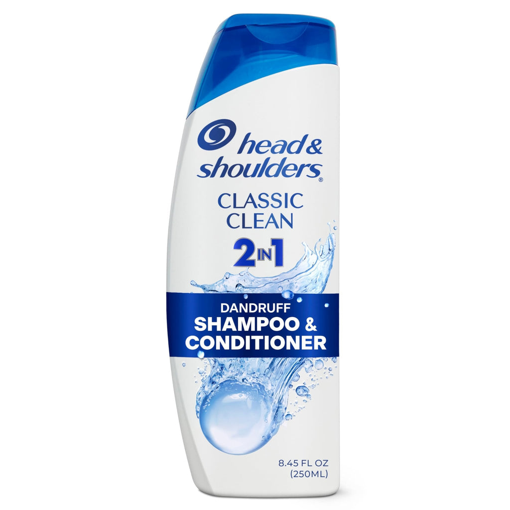 Head & Shoulders Anti-Dandruff Shampoo and Conditioner, Classic Clean 2-in-1, 1% Pyrithione Zinc, Flake Control, Deep Clean, - FENGGESTORE20