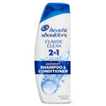 Head & Shoulders Anti-Dandruff Shampoo and Conditioner, Classic Clean 2-in-1, 1% Pyrithione Zinc, Flake Control, Deep Clean, - FENGGESTORE20