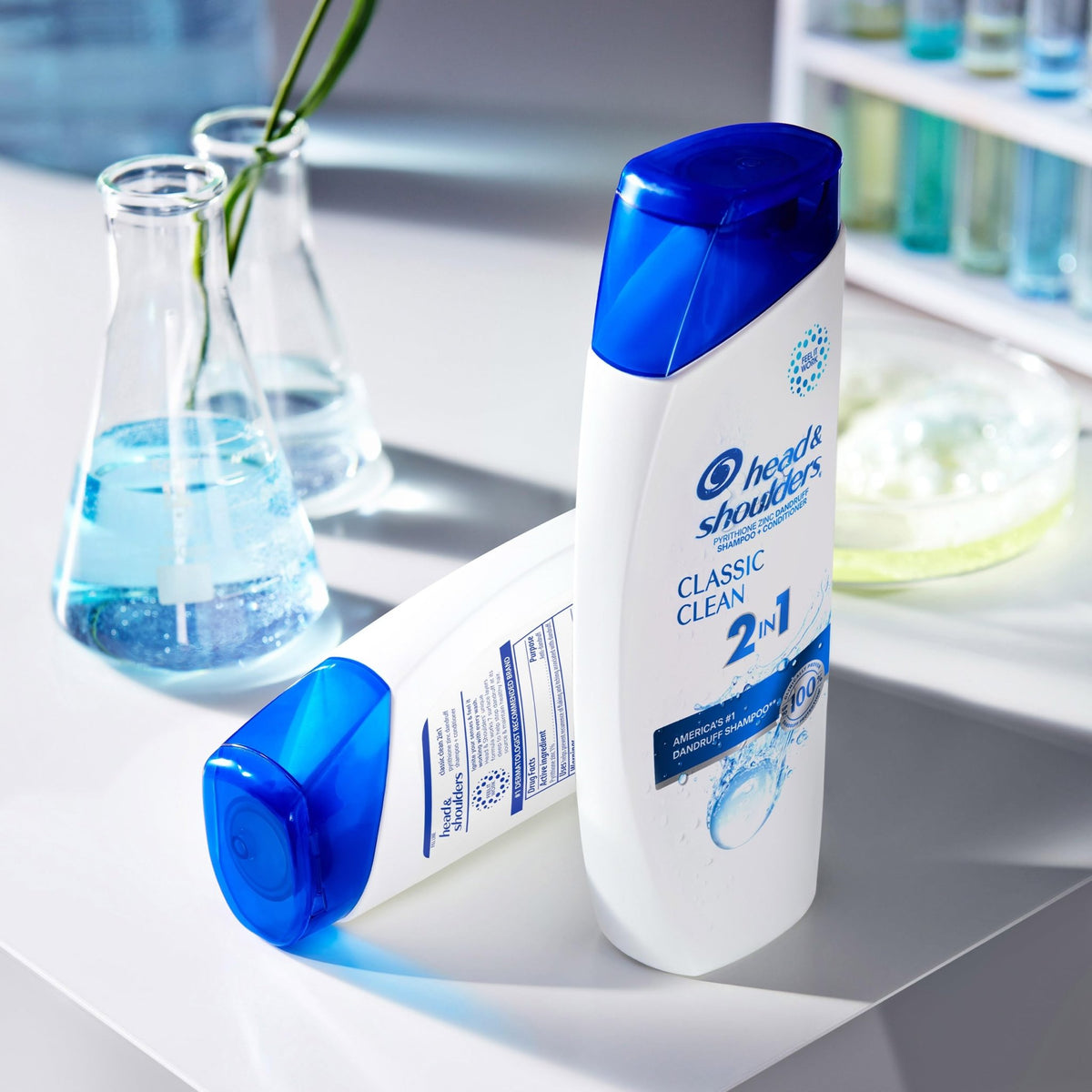 Head & Shoulders Anti-Dandruff Shampoo and Conditioner, Classic Clean 2-in-1, 1% Pyrithione Zinc, Flake Control, Deep Clean, - FENGGESTORE20