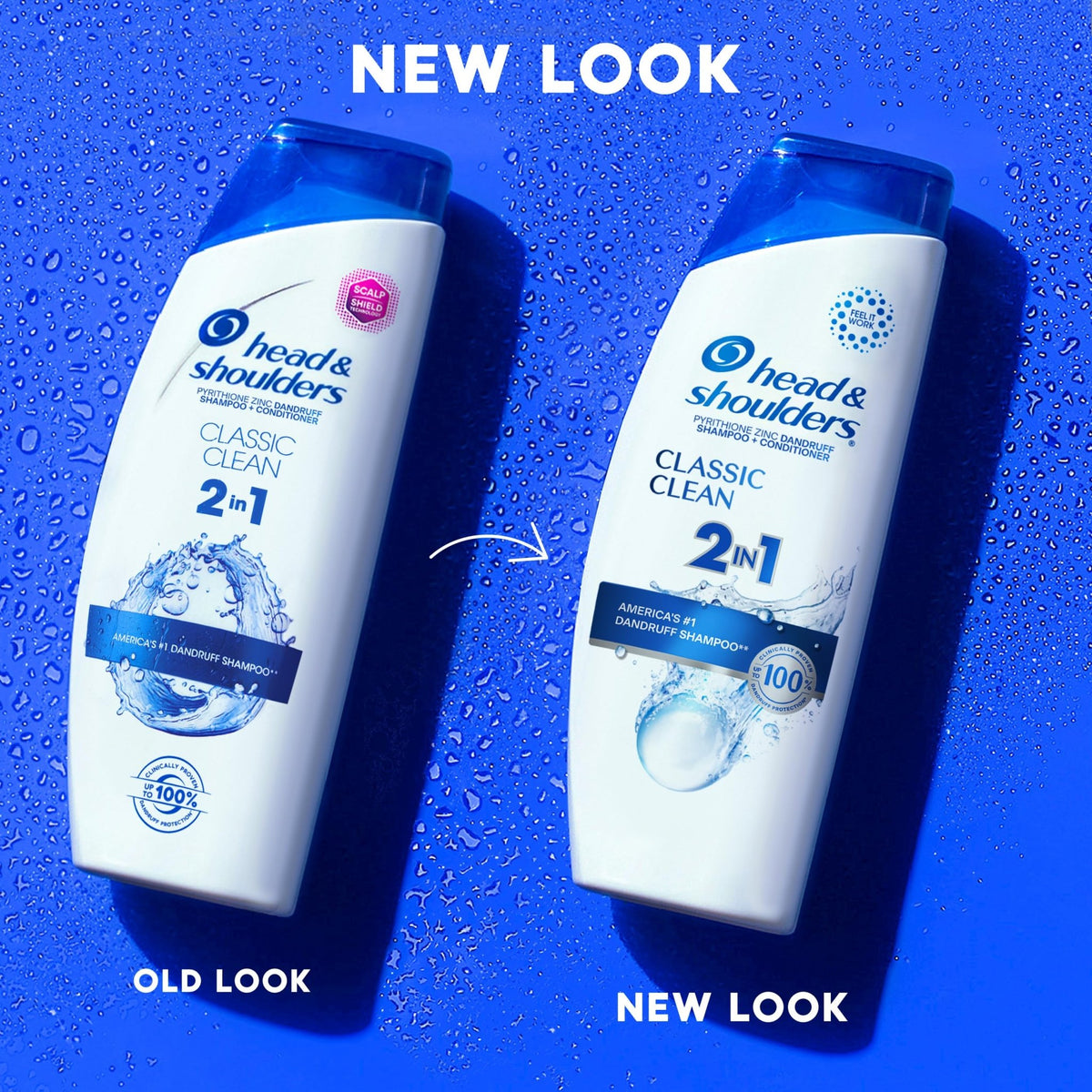 Head & Shoulders Anti-Dandruff Shampoo and Conditioner, Classic Clean 2-in-1, 1% Pyrithione Zinc, Flake Control, Deep Clean, - FENGGESTORE20