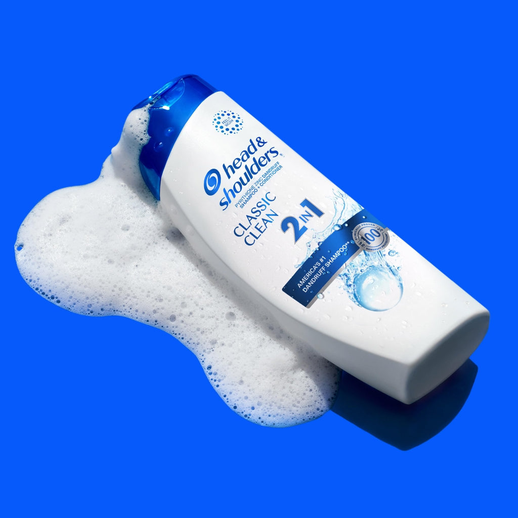 Head & Shoulders Anti-Dandruff Shampoo and Conditioner, Classic Clean 2-in-1, 1% Pyrithione Zinc, Flake Control, Deep Clean, - FENGGESTORE20