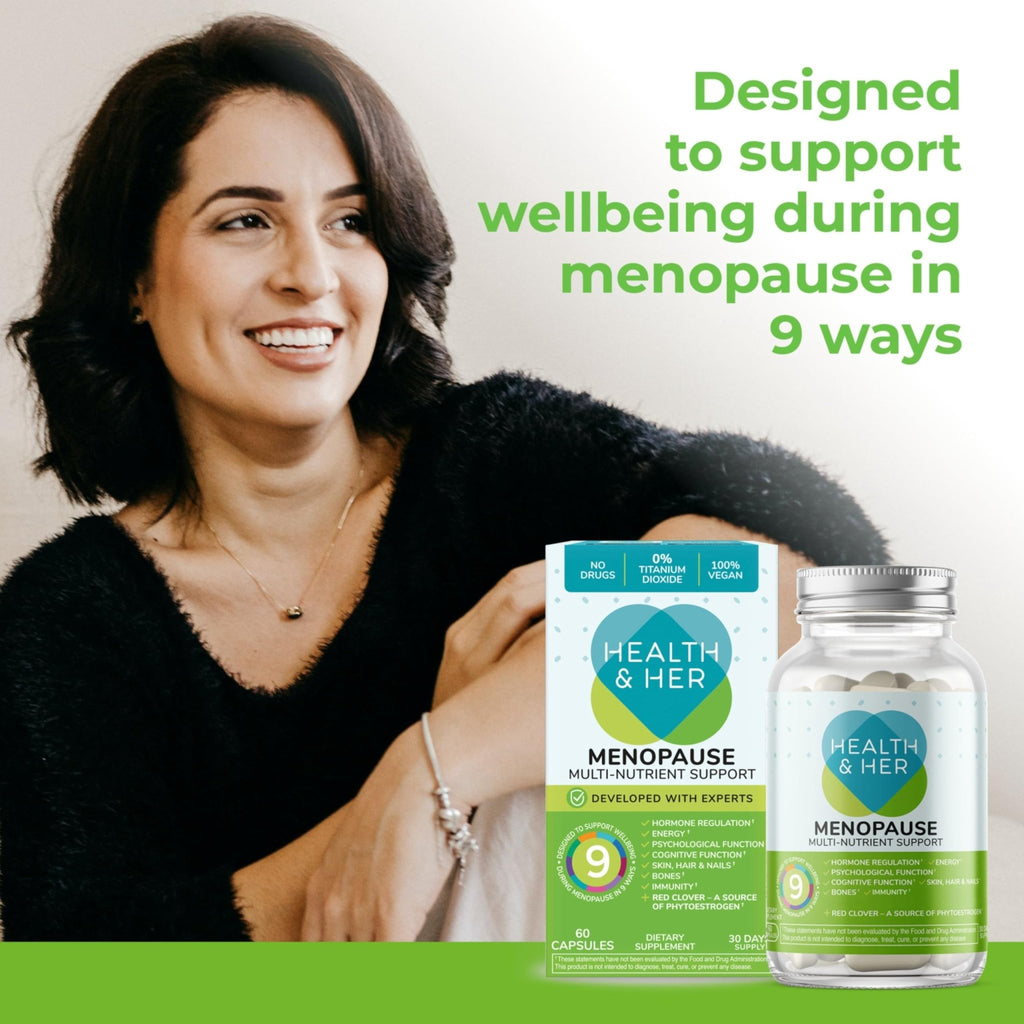 Health & Her Menopause Supplements for Women - Multi-Nutrient Support, Menopause Vitamins for Energy, Bones, Muscles, Skin & Hair, Vegan, Gluten-Free, Non GMO (60ct - 1 Month) - FENGGESTORE20