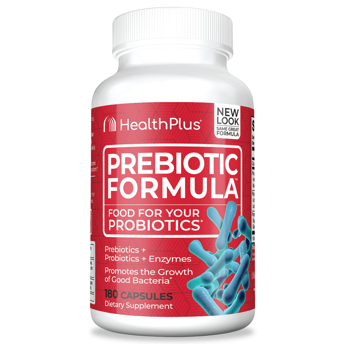 Health Plus Prebiotic Formula - Probiotics + Prebiotics + Digestive Enzymes - Gluten Free, Dairy Free, Natural Herbal Ingredients - FENGGESTORE20