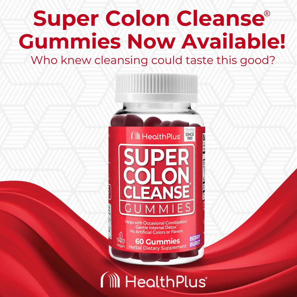 Health Plus Super Colon Cleanse 15 Day Supply of Gentle Gut Cleanse Detox, Psyllium Husk, Probiotics for Constipation - FENGGESTORE20