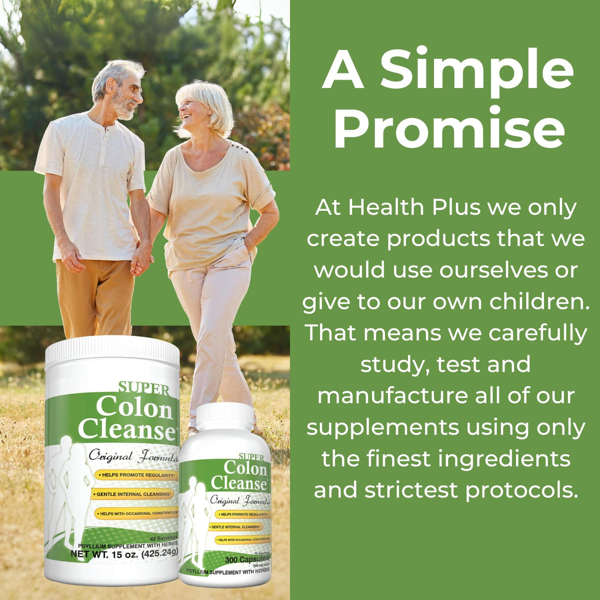 Health Plus Super Colon Cleanse Original Formula (1990-2025), 15 oz Powder, 42 Servings, with Psyllium Husk and Senna Leaf - FENGGESTORE20
