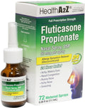 HealthA2Z® Allergy Relief, Fluticasone Propionate 50mcg, Nasal Spray, 24-Hour Allergy Relief, Nasal Decongestant, Dye Free, 72 Sprays (0.38 fl oz) - FENGGESTORE20