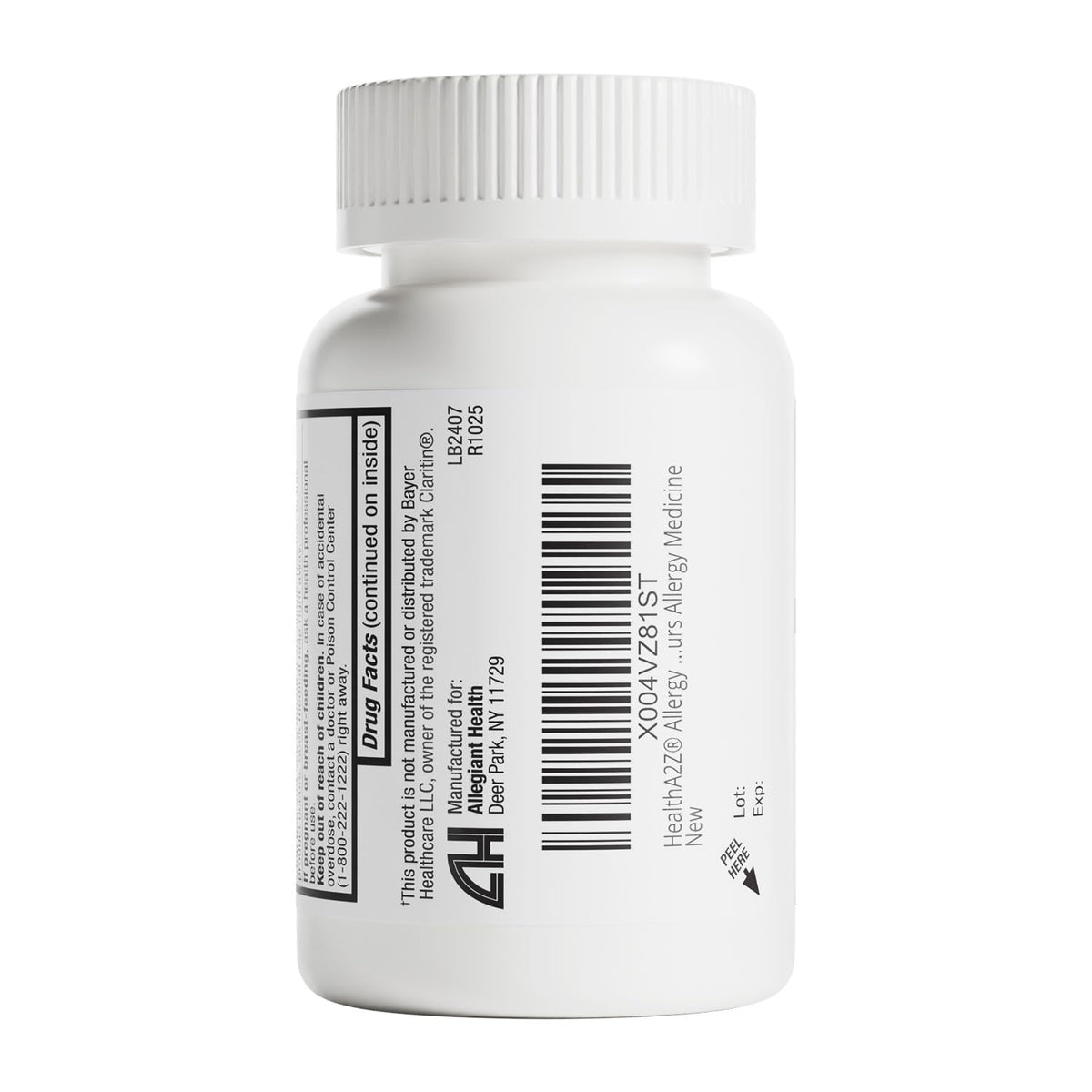 HealthA2Z® Allergy Relief, Loratadine 10mg Antihistamine, 500 Dye Free Tablets, Relief from Itchy Throat, Sneezing, Runny Noses, 24-Hours Allergy Medicine - FENGGESTORE20