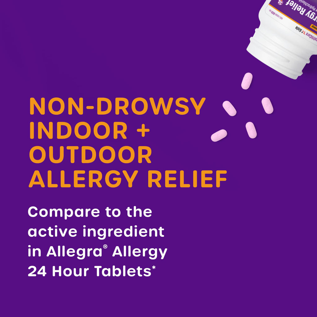 HealthCareAisle Allergy Relief - Fexofenadine Hydrochloride Tablets USP, 180 mg, 90 Tablets, Allergy Medication, Non-Drowsy 24-Hour Relief - FENGGESTORE20