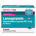 HealthCareAisle Lansoprazole 15 mg - 42 Delayed-Release Capsules - Acid Reducer, Treats Frequent Heartburn - FENGGESTORE20