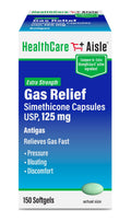 HealthCareAisle Simethicone Capsules 125 mg 150 ct - FENGGESTORE20