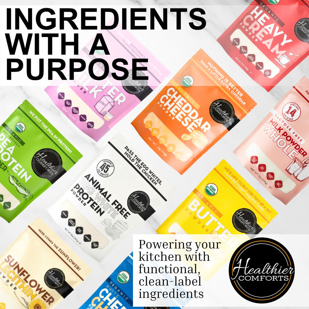 Healthier Comforts Animal-Free Egg White Protein Powder | Make Vegan Egg Omelets, Angel Food Cake, Meringue, Protein Shakes | Whips and Binds Just Like Traditional Egg Whites (8 oz) - FENGGESTORE20