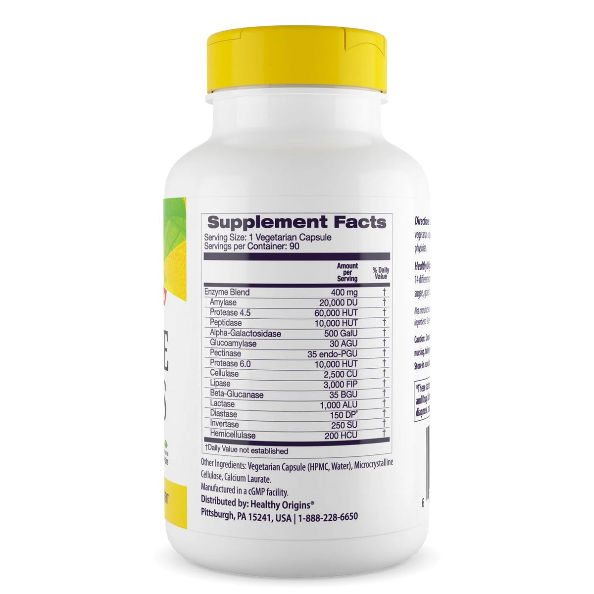 Healthy Origins Digestive Enzymes, 90 Veggie Capsules - Broad Spectrum, Multi-Enzyme Blend with Protease, Amylase & Lipase - Supports GI Comfort, - FENGGESTORE20
