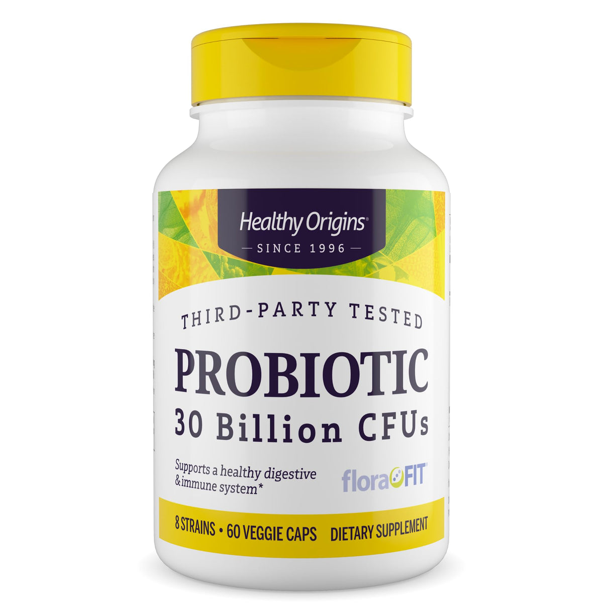 Healthy Origins Probiotic 30 Billion CFUs, 60 Veggie Capsules - 8 Clinically Studied Strains Including Lactobacillus & Bifidobacterium - Supports Microbiom - FENGGESTORE20