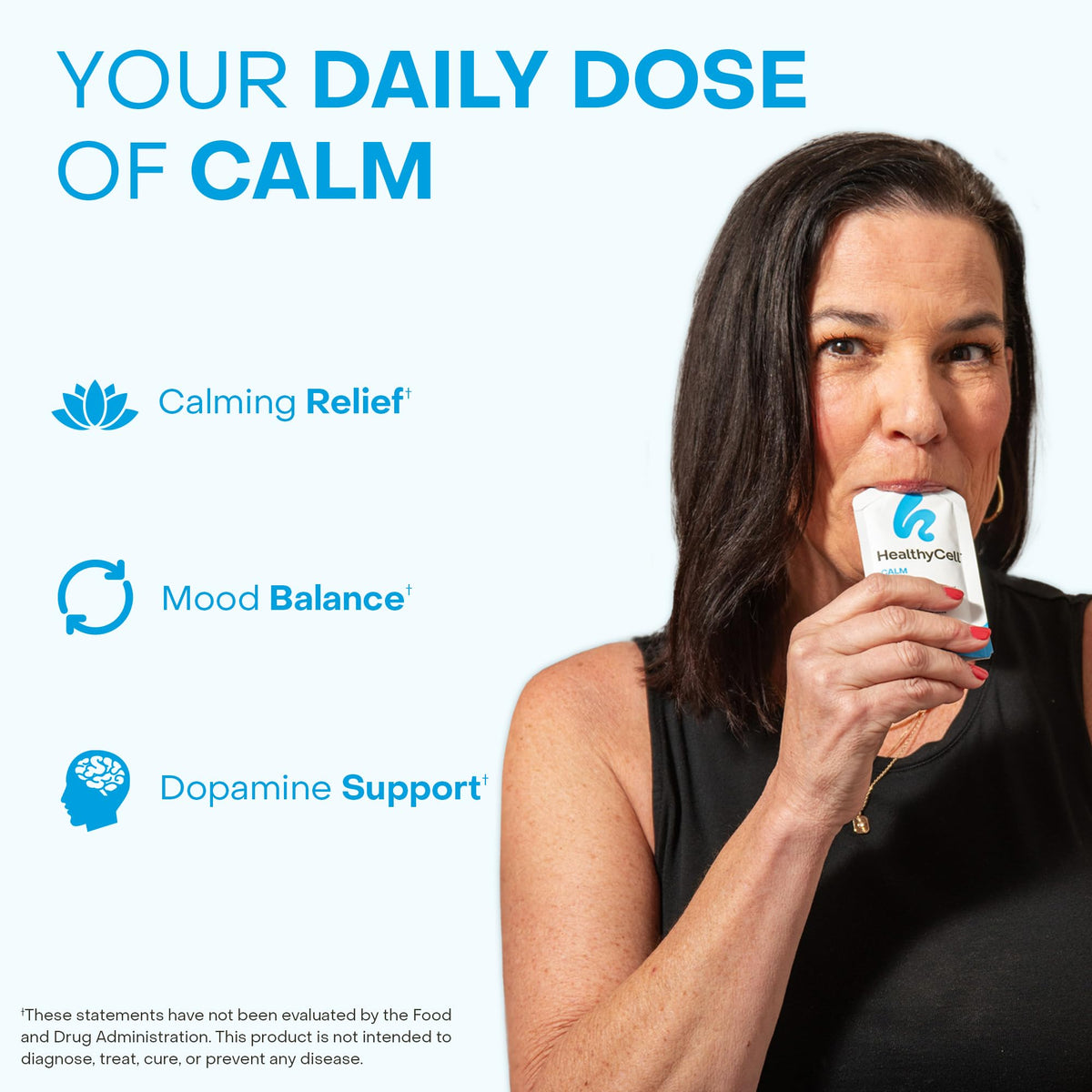 Healthycell Calm Mood Daily Liquid Supplement - Cortisol Manager & Mood Support Supplement for Stress with Ashwagandha, L-Theanine, Magnesium, 5-HTP, GABA & Saffron - 14 Gel Packs - FENGGESTORE20