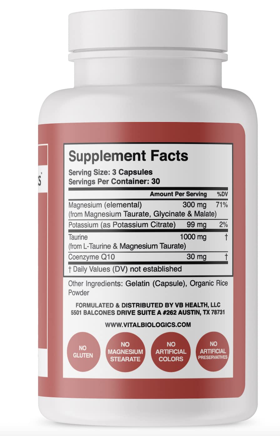 Heart Calm- Helps Support and Maintain a Healthy Heart Rhythm- A Natural, Fast-Acting Formula with Magnesium Taurate, - FENGGESTORE20