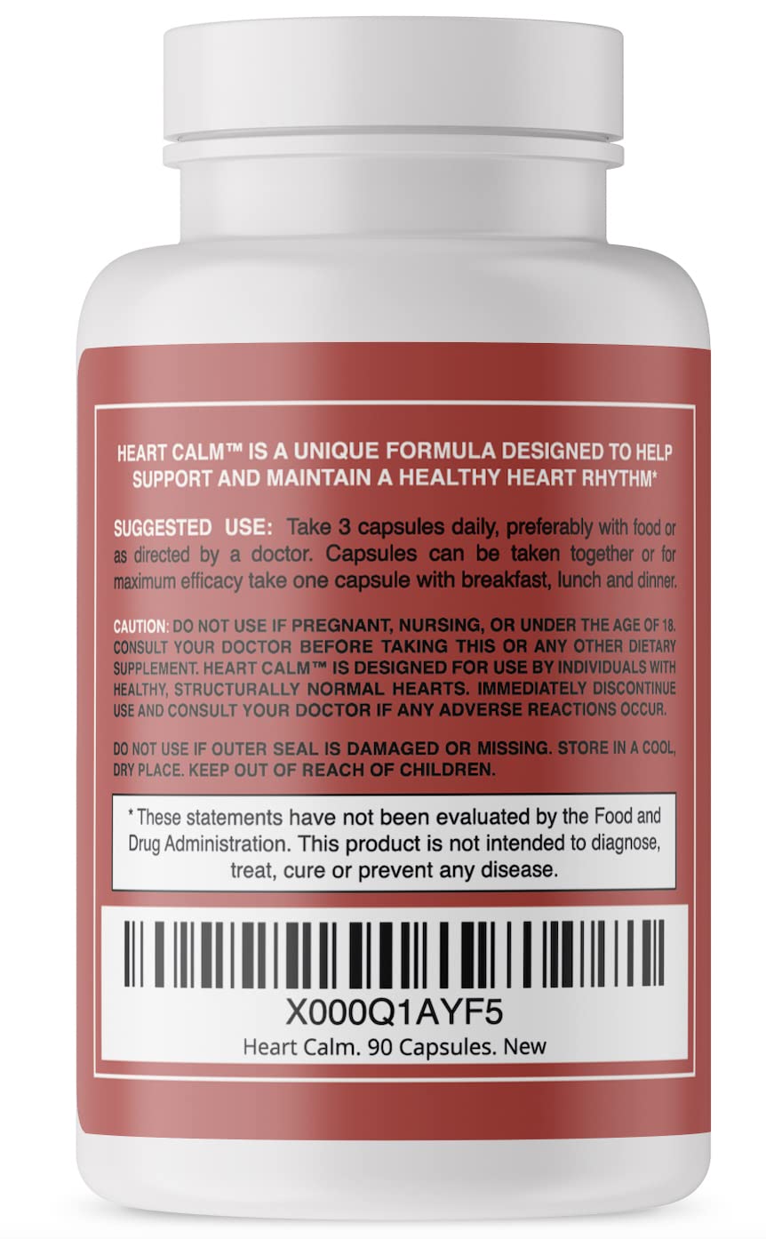 Heart Calm- Helps Support and Maintain a Healthy Heart Rhythm- A Natural, Fast-Acting Formula with Magnesium Taurate, - FENGGESTORE20