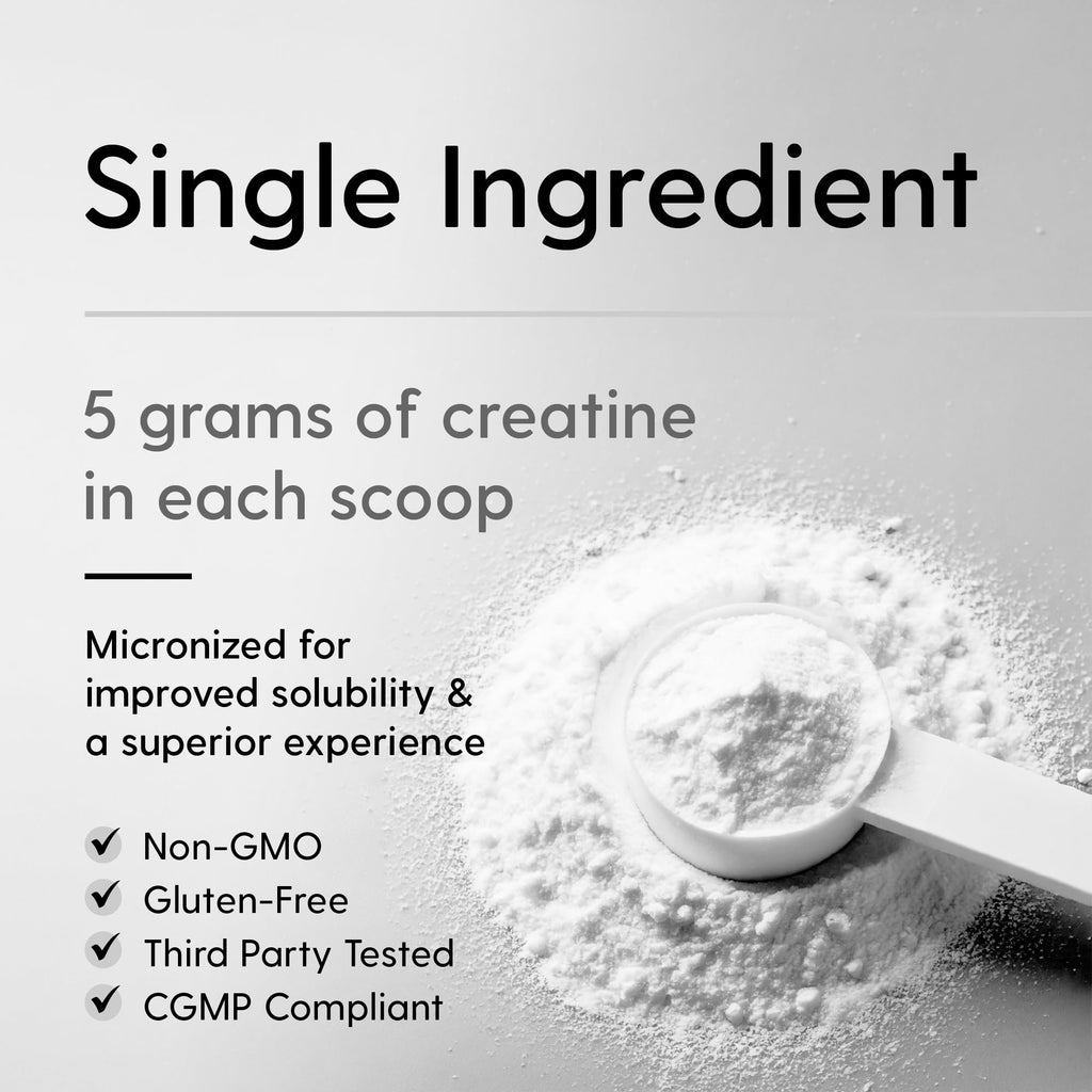 HEARTHY FOODS Creatine Monohydrate Micronized Powder 500G - 100 Servings, 5000mg Per Serving (5g) - for Men & Women Muscle Growth - FENGGESTORE20